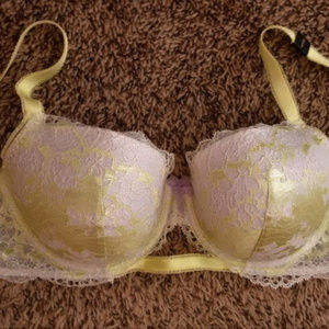 Dream Angels Lime/White Foil Lace Bra